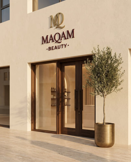 Premium Maqam Beauty boutique-inspired perfume gift scene